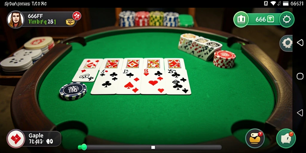 Tampilan gameplay seru dalam 666FF permainan Gaple.