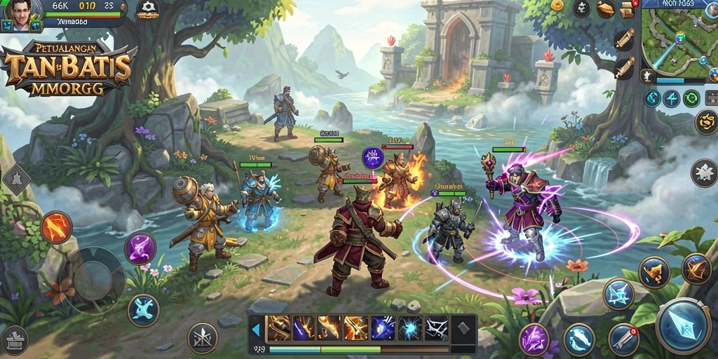 Tampilan gameplay 66K yang menakjubkan dalam dunia MMORPG.