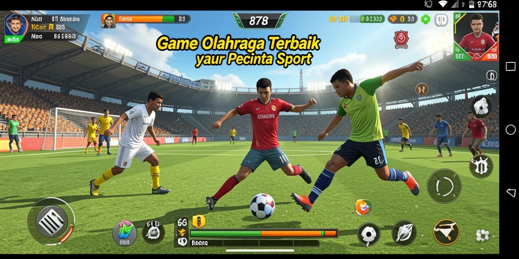Gameplay olahraga seru dalam 8768 dengan fitur menarik.