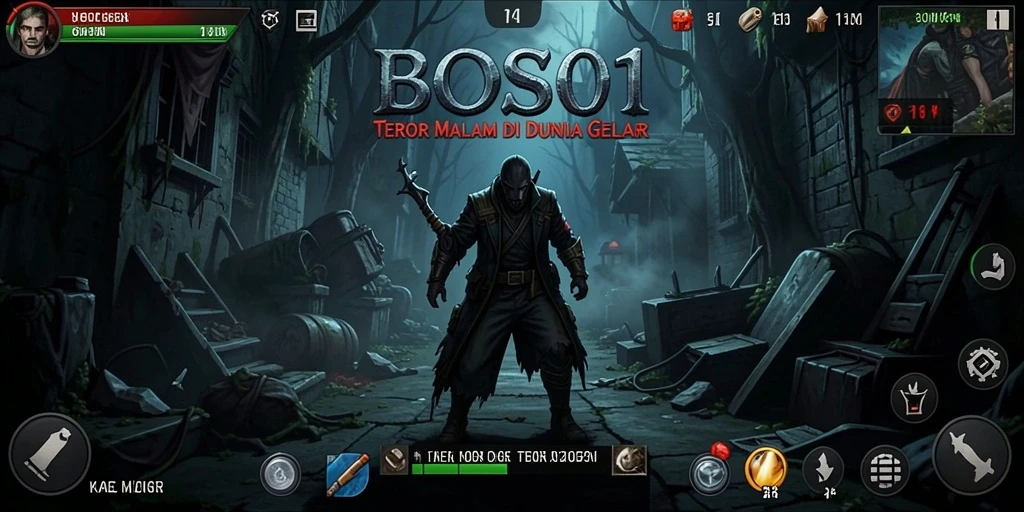 Tampilan mencekam dari gameplay BOS01 yang penuh ketegangan.