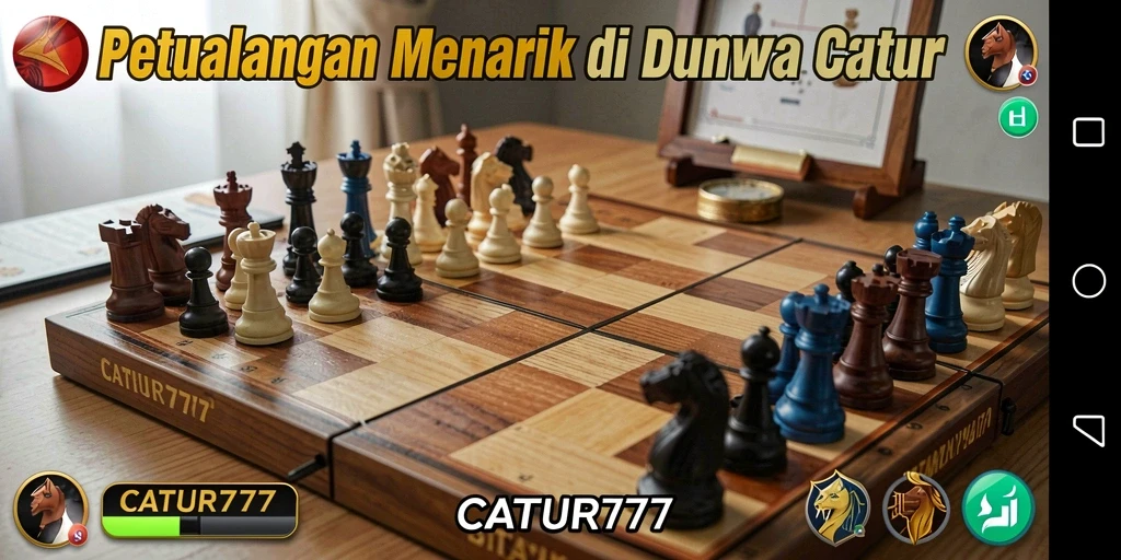 Tampilan menarik dari gameplay petualangan catur yang seru.