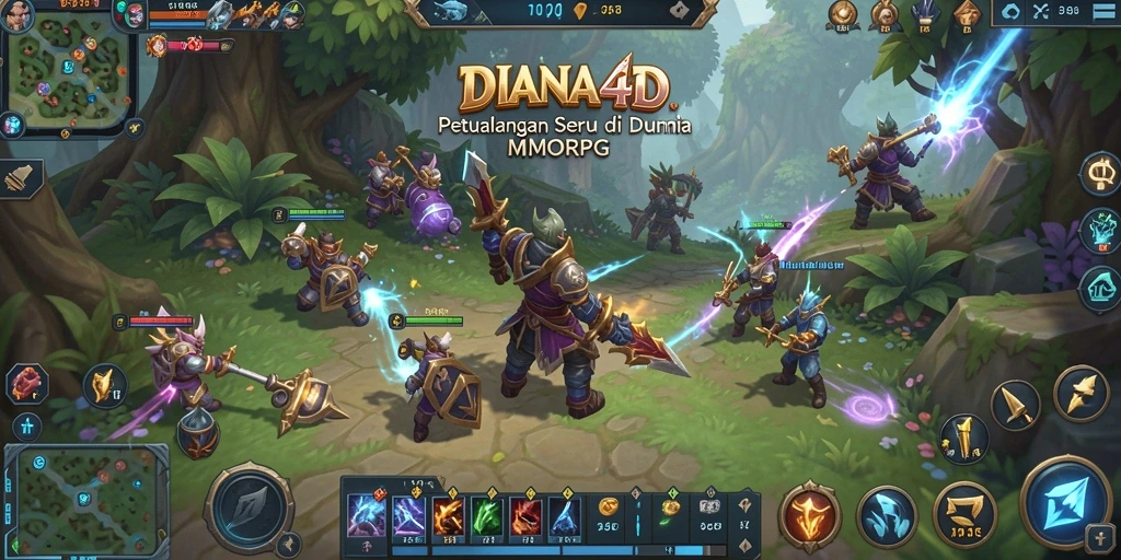 Tampilan gameplay menarik dari DIANA4D dalam petualangan MMORPG.