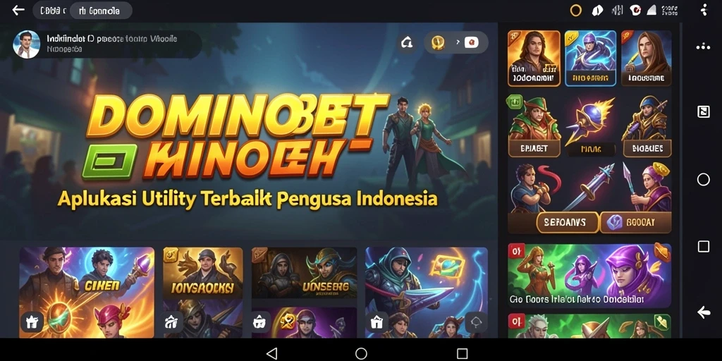 Tampilan screenshot utama dari DOMINOBET menampilkan antarmuka aplikasi Utility.