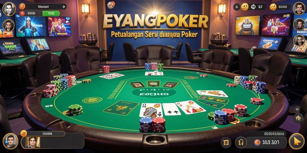 Tampilan dinamis dari permainan poker yang penuh petualangan.