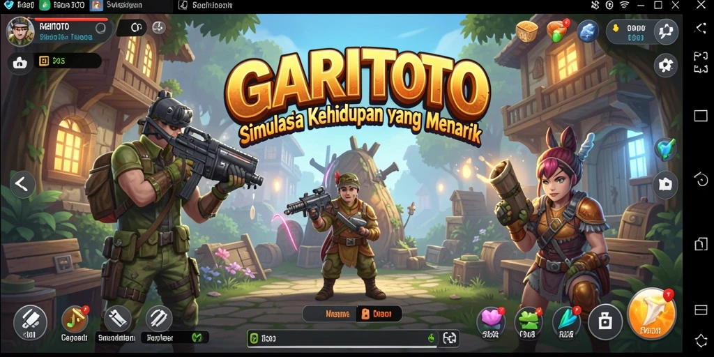 Tampilan gameplay GARITOTO yang penuh warna dan interaktif.