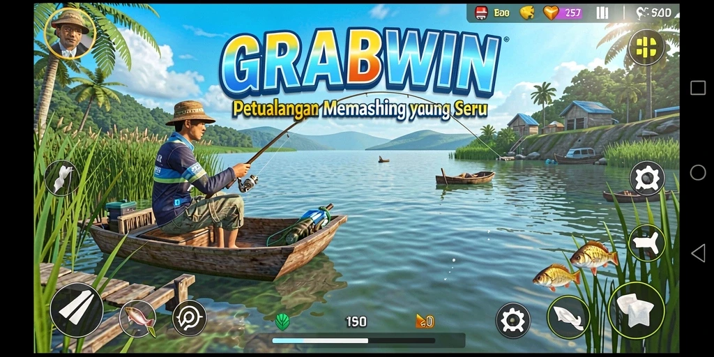 Tangkapan ikan besar di permainan GRABWIN yang seru.