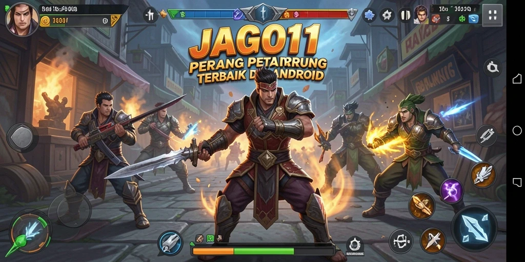 Screenshot gameplay JAGO11 menampilkan pertarungan seru dan karakter yang dinamis.