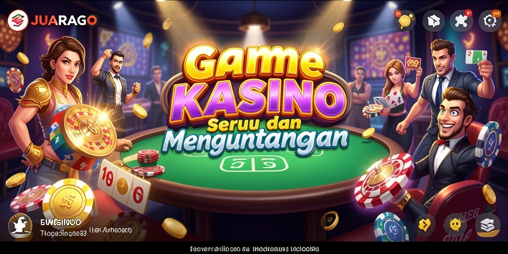 Tangkapan layar JUARAGO menampilkan grafis permainan Kasino yang menarik.