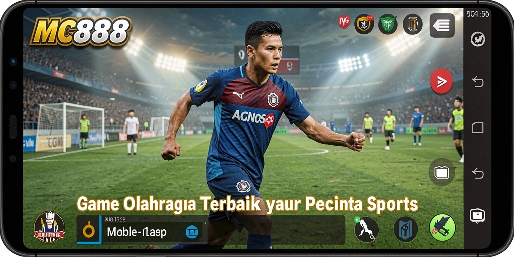 Screenshot utama MC888 menampilkan gameplay seru dalam berbagai cabang olahraga.