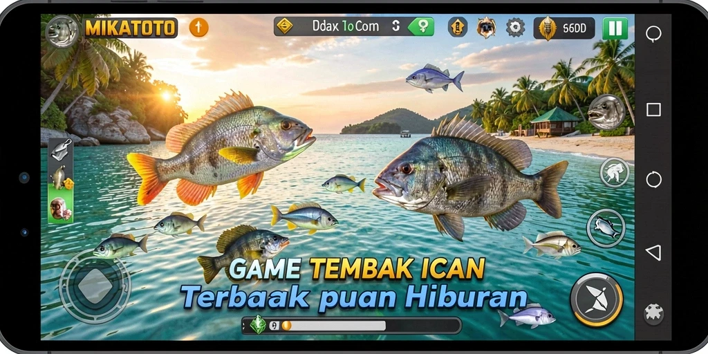 Gameplay menembak ikan yang seru dan menarik di MIKATOTO.