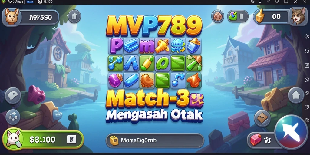 Tangkapan layar gameplay <strong>MVP789</strong> menampilkan aksi penuh warna dalam pencocokan objek.