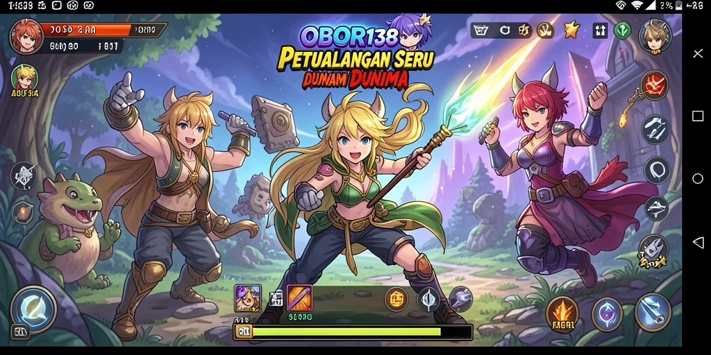 Tampilan gameplay seru dalam dunia Anime yang memikat.