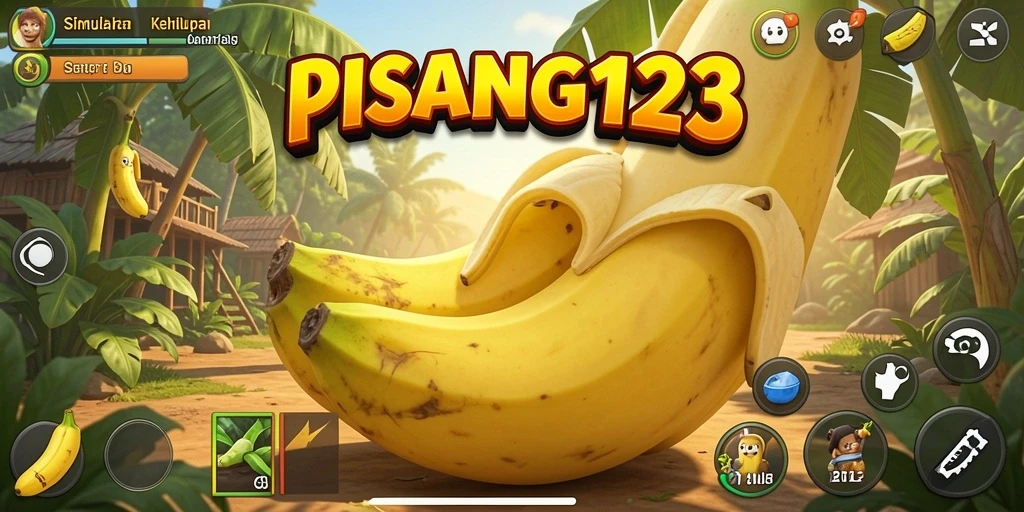Tampilan gameplay dari PISANG123 dengan kustomisasi karakter yang kaya.