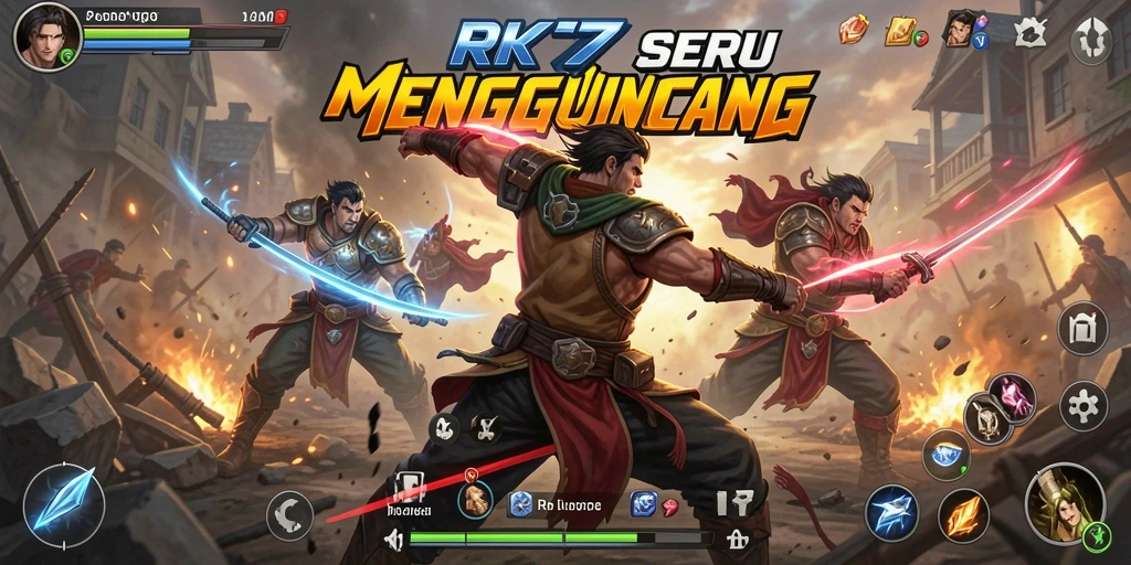Screenshot menunjukkan pertarungan aksi intens di RK77.