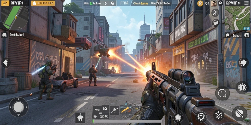Tangkapan layar gameplay RPVIP4 yang menegangkan dalam aksi.