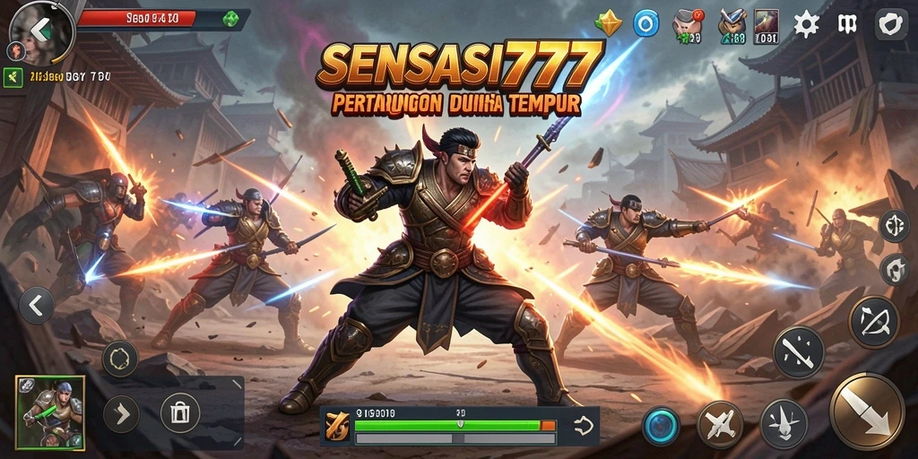 Tampilan gameplay yang menegangkan di SENSASI777 saat pertarungan berlangsung.