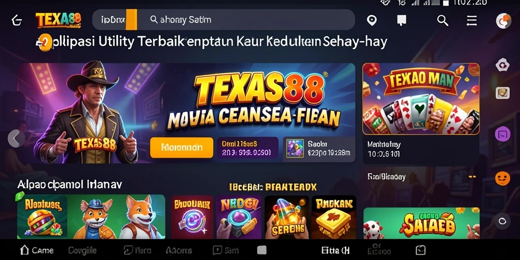 Tampilan antarmuka TEXAS88 yang sederhana dan intuitif.