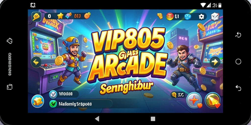 Tampilan gameplay menarik dari VIP805 di dunia arcade.