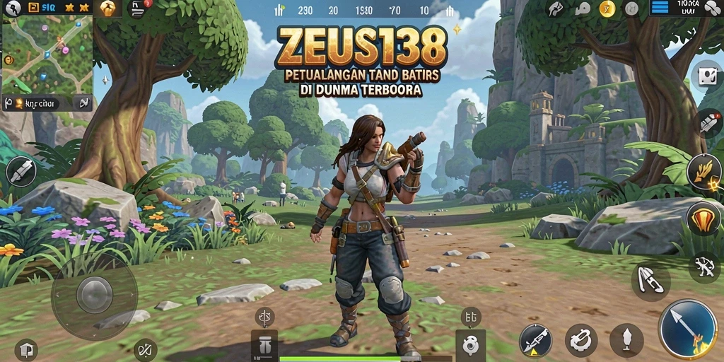 Screenshot ZEUS138 menampilkan momen seru eksplorasi dunia terbuka.